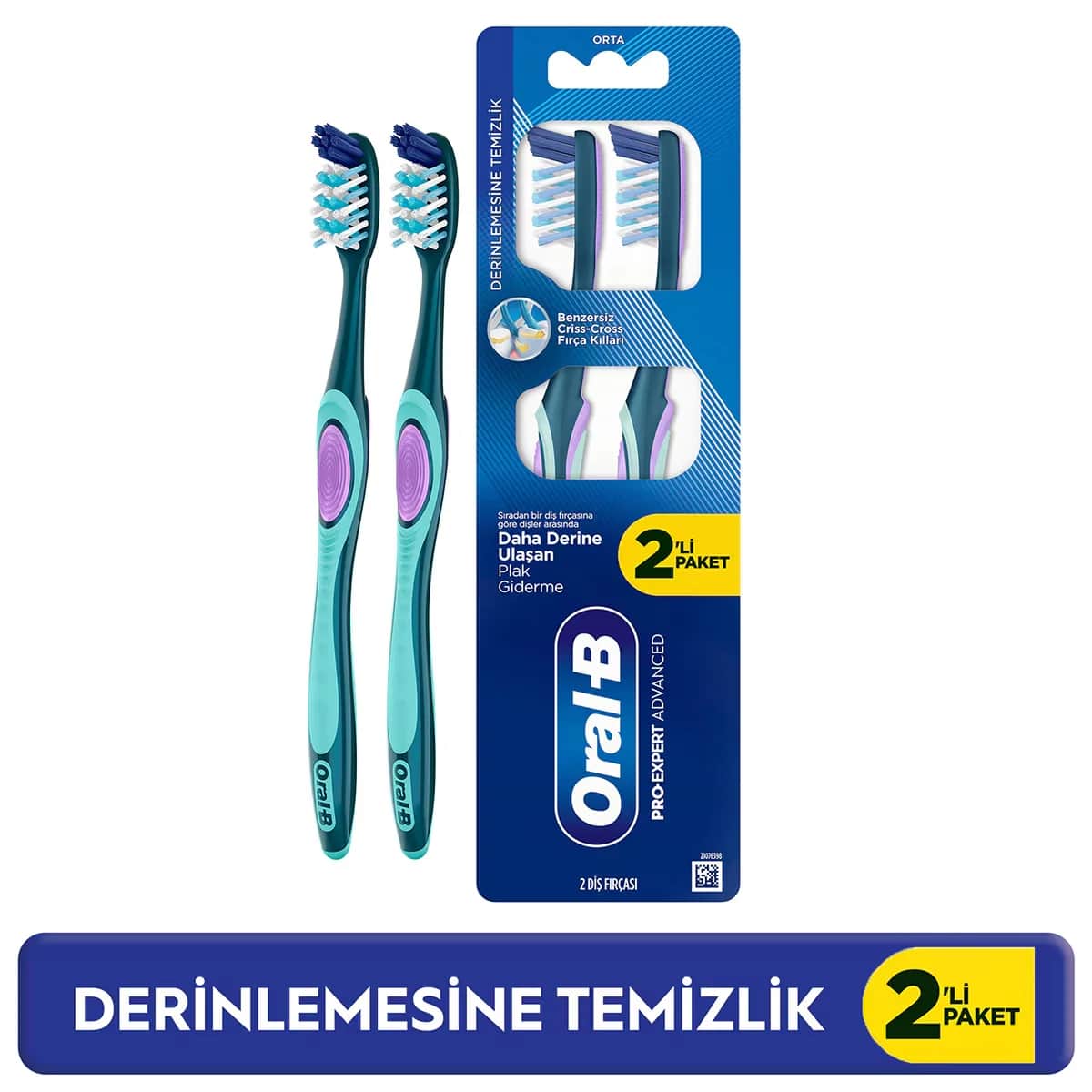Oral-B 2er-Pack Zahnbürsten für Zahnspangen und Plaqueentfernung