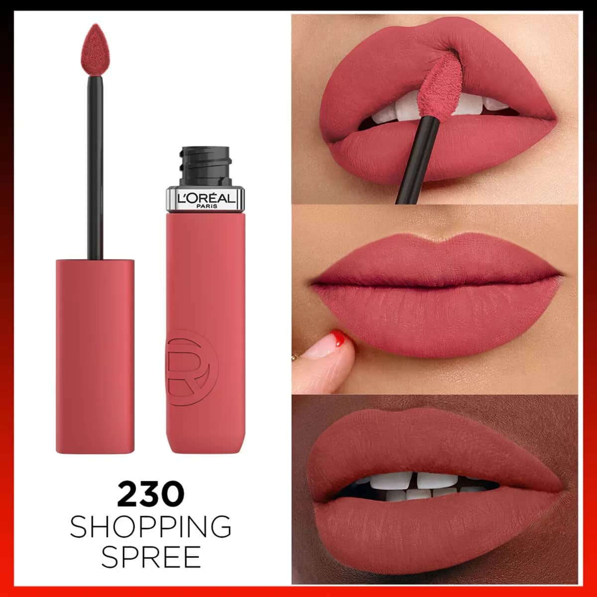 L'Oréal Paris Matte Liquid Lipstick 230 - Shopping Spree