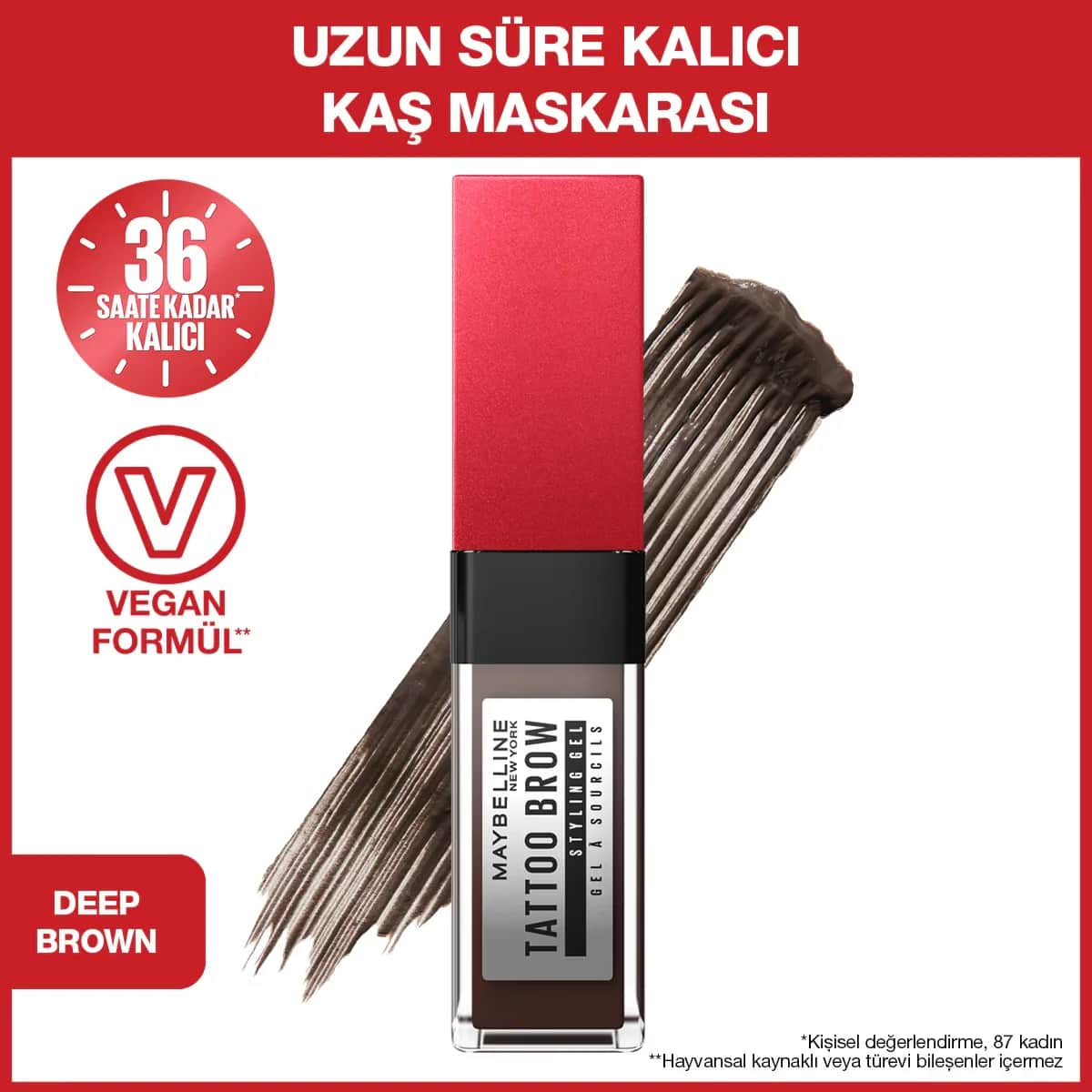 Maybelline Tattoo Brow Styling Gel 260 Dunkelbraun 6ml - Langanhaltend