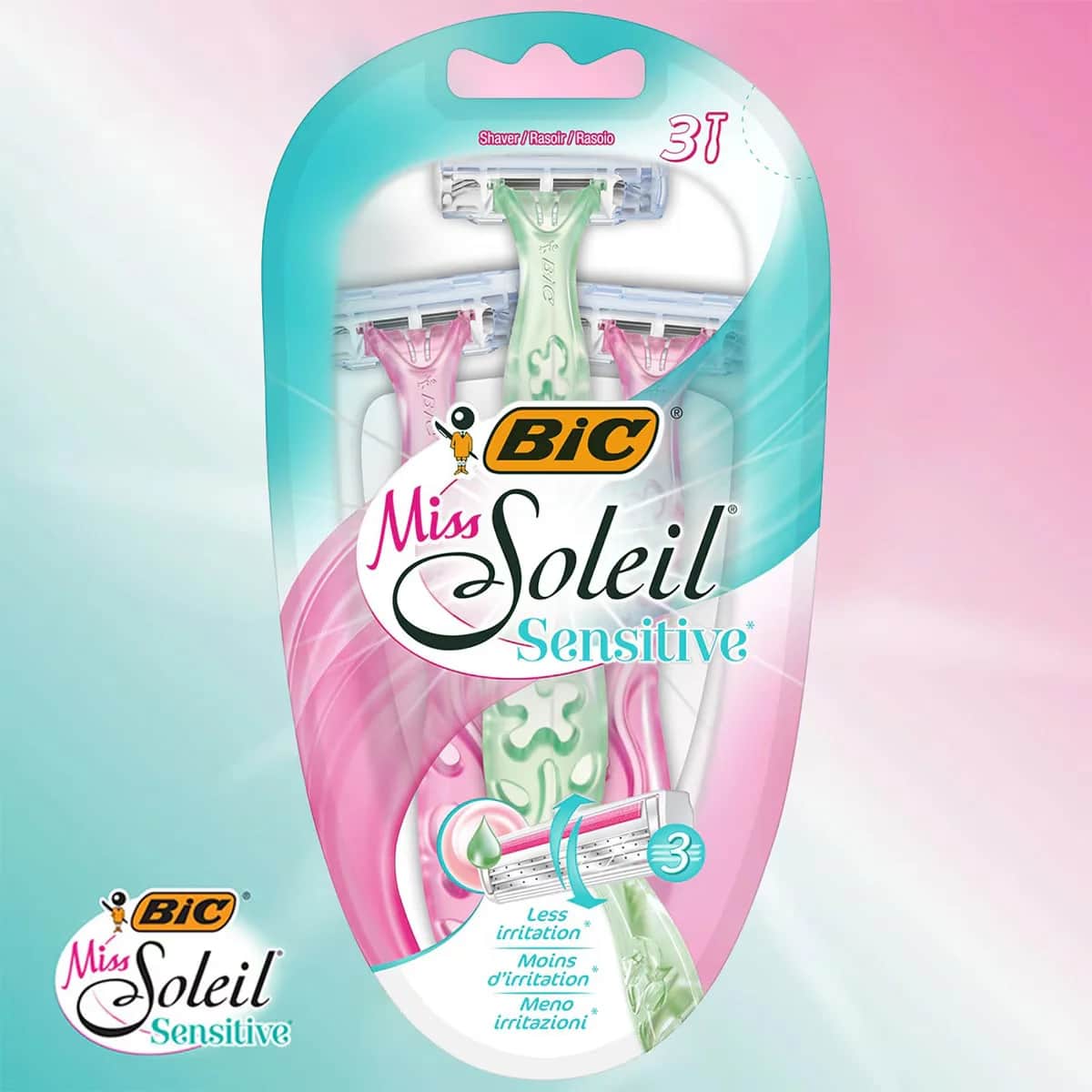 Bic Miss Soleil Sensitive Damenrasierer 3 Klingen Pack