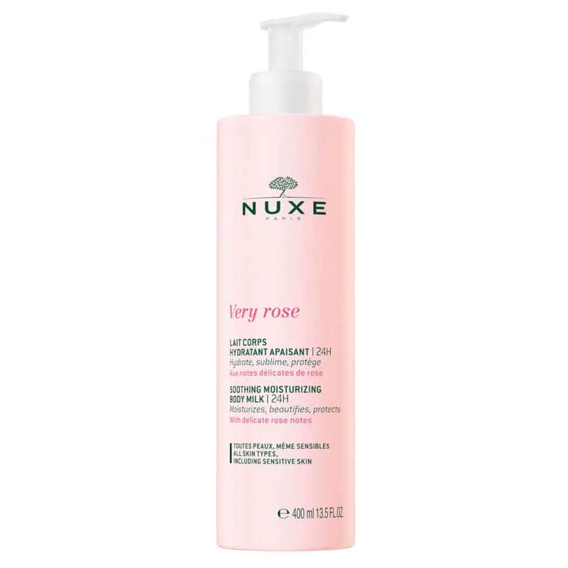Nuxe Very Rose Körpermilch | Beruhigend &amp; Feuchtigkeitsspendend 400ml