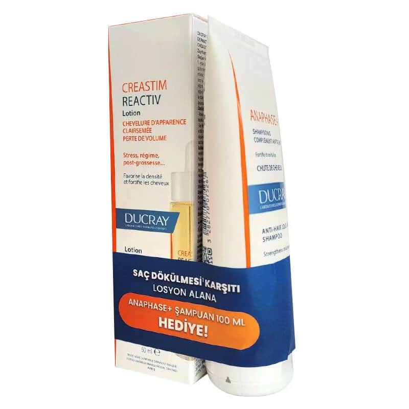 Ducray Creastim Reactiv Lotion &amp; Anaphase Shampoo Set 60ml
