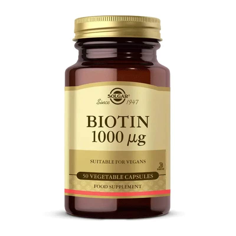 Solgar Biotin 1000 mcg Kapseln für gesundes Haar &amp; Haut