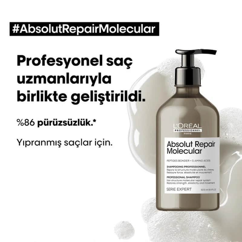 L'Oréal Absolut Repair Molekular Shampoo für geschädigtes Haar 500ml
