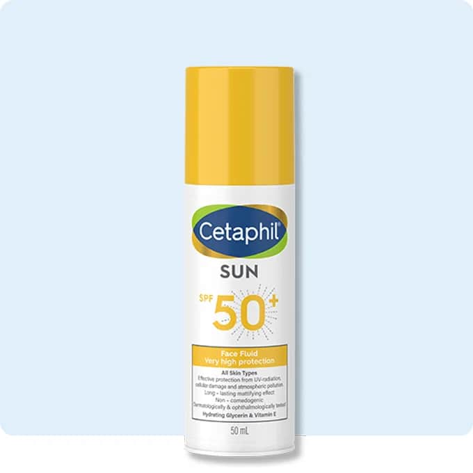 Cetaphil Flüssige Sonnencreme für das Gesicht SPF 50 - Hell Mittel - 50 ml