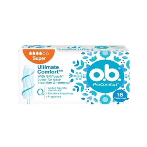 O.B Pro Comfort Super 16 Bumper - Ultra-Comfort Menstruationspflege