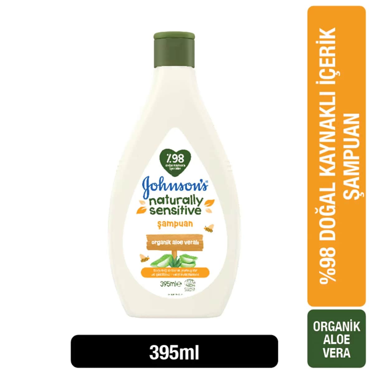 Johnson's Natürlich Sensitives Veganes Shampoo mit Aloe Vera 395ml