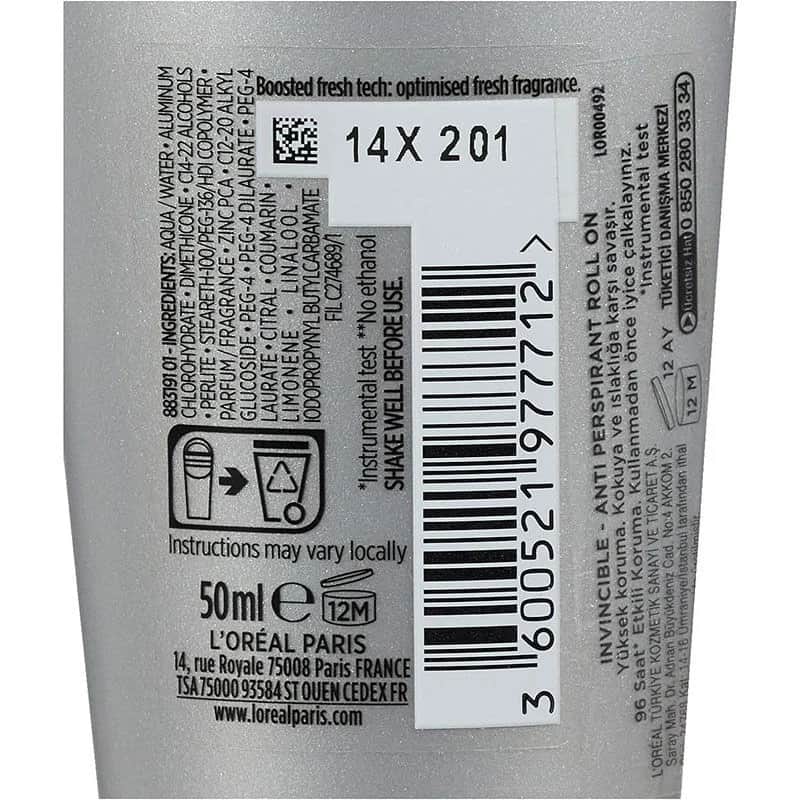 L'Oreal Men Expert Invincible Roll-On Antitranspirant 50ml