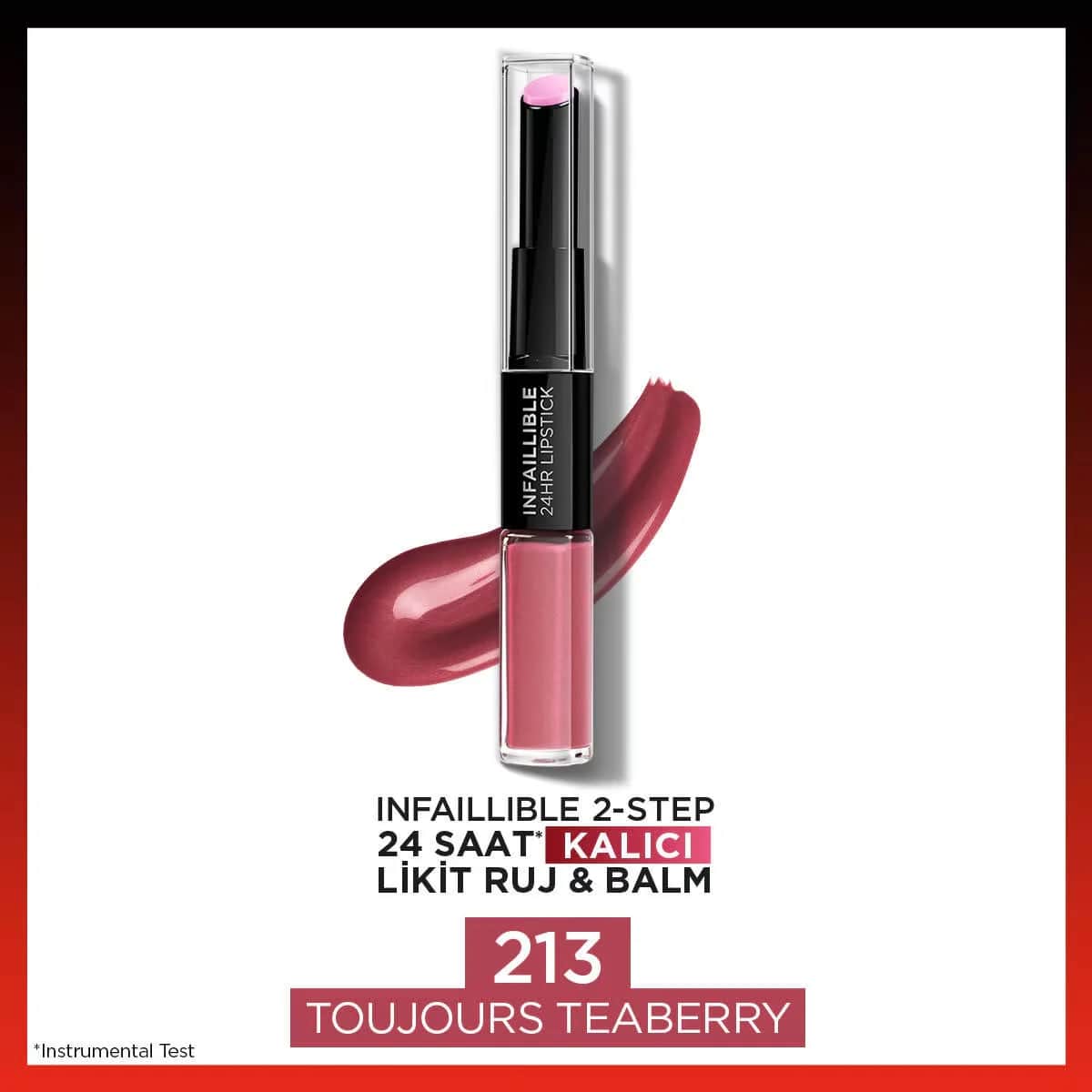 L'Oréal Paris Infaillible 24HR Lippenstift &amp; Balsam - Toujours Teaberry