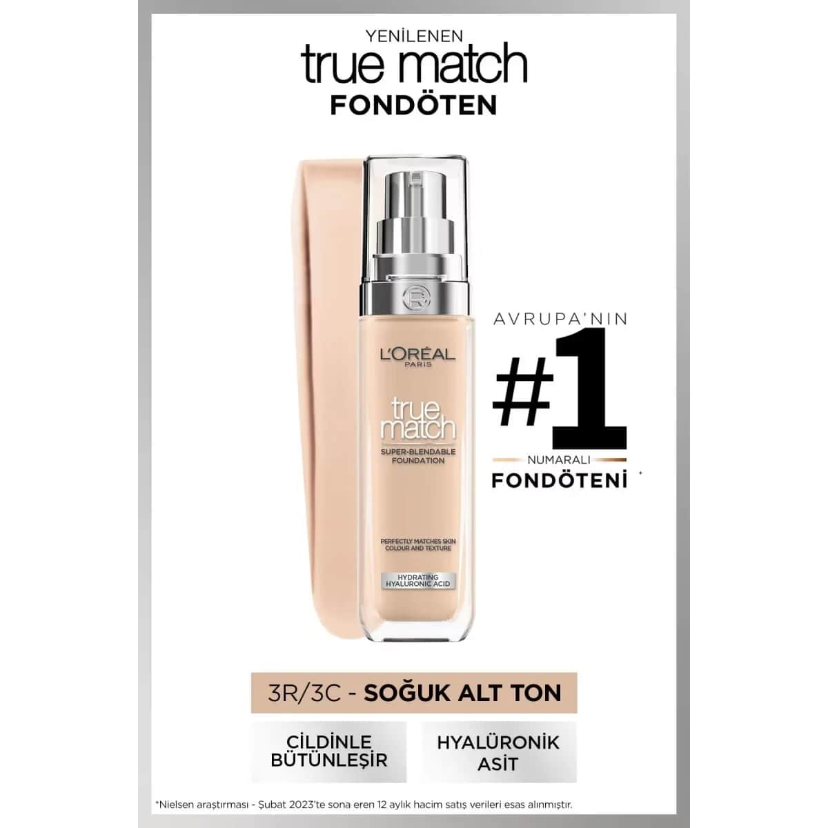 L'Oréal Paris True Match Foundation 30ml - Rose Beige 3R 3C