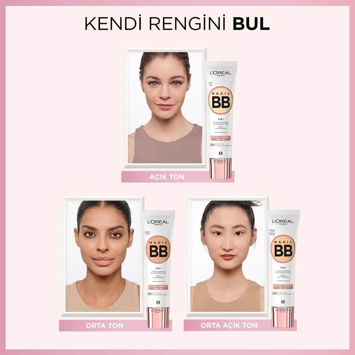 L'Oréal Paris Magic BB Cream - Mittelhell, 30 ml, Feuchtigkeitsspendend