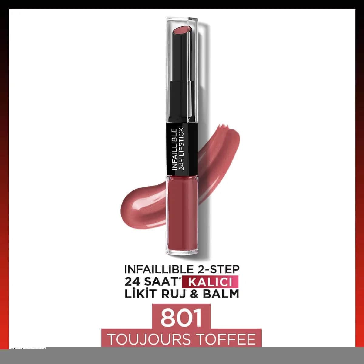 L'Oréal Paris Infallible 24HR Lippenstift - 801 Langhaltende Farbe