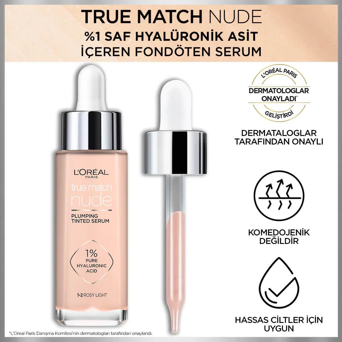 L'Oreal Paris True Match Nude Plumping Serum - Rosy Light 30ml