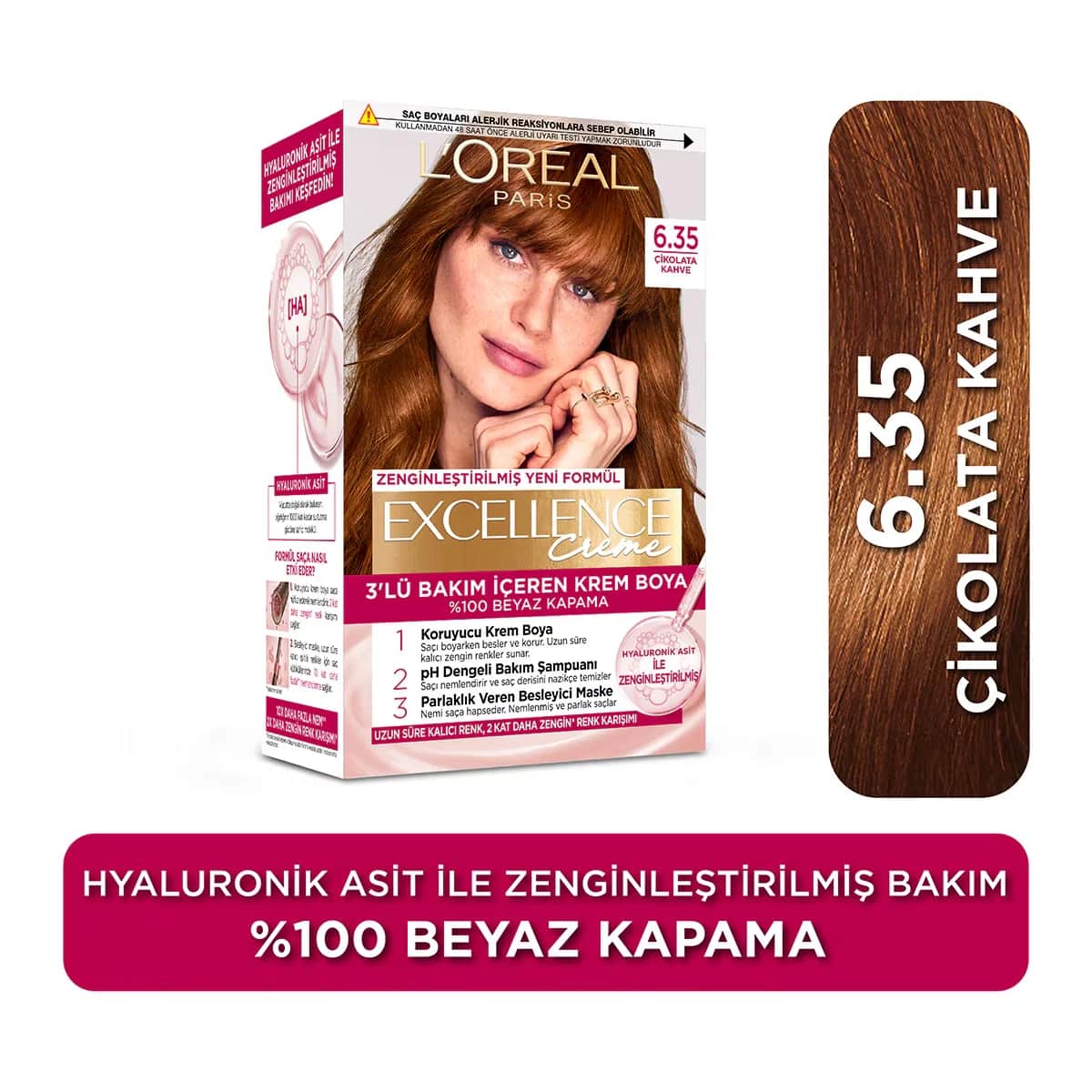 L'Oreal Paris Excellence Crème 6.35 Schokoladenbraun Haarfarbe