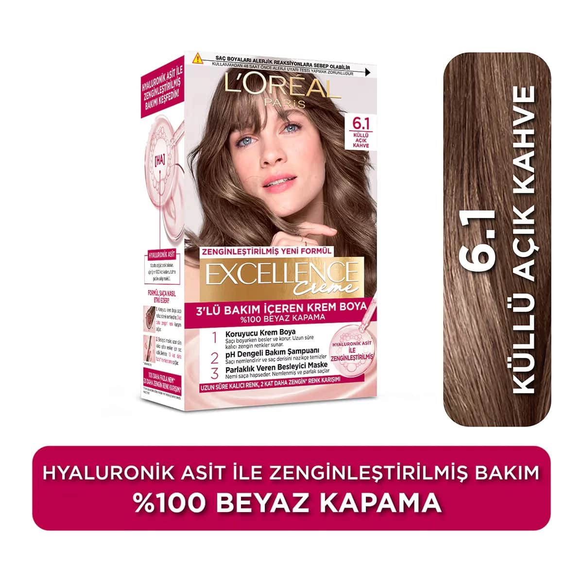 L'Oréal Paris Excellence 6.1 Aschblond Haarfarbe