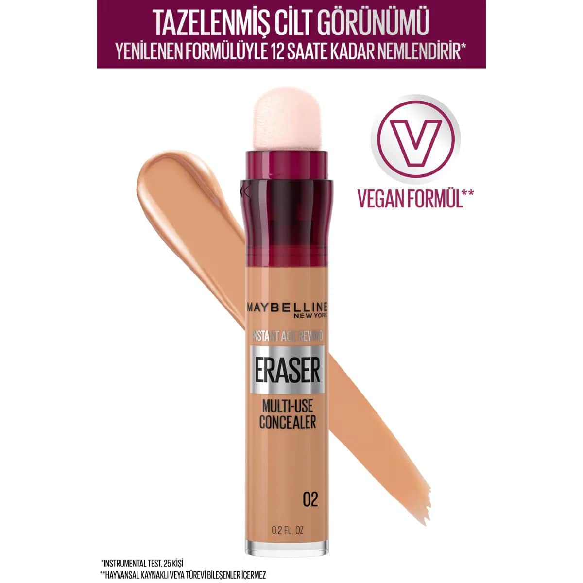 Maybelline Instant Anti-Age Eraser Concealer 02 Nude - Makelloses Finish