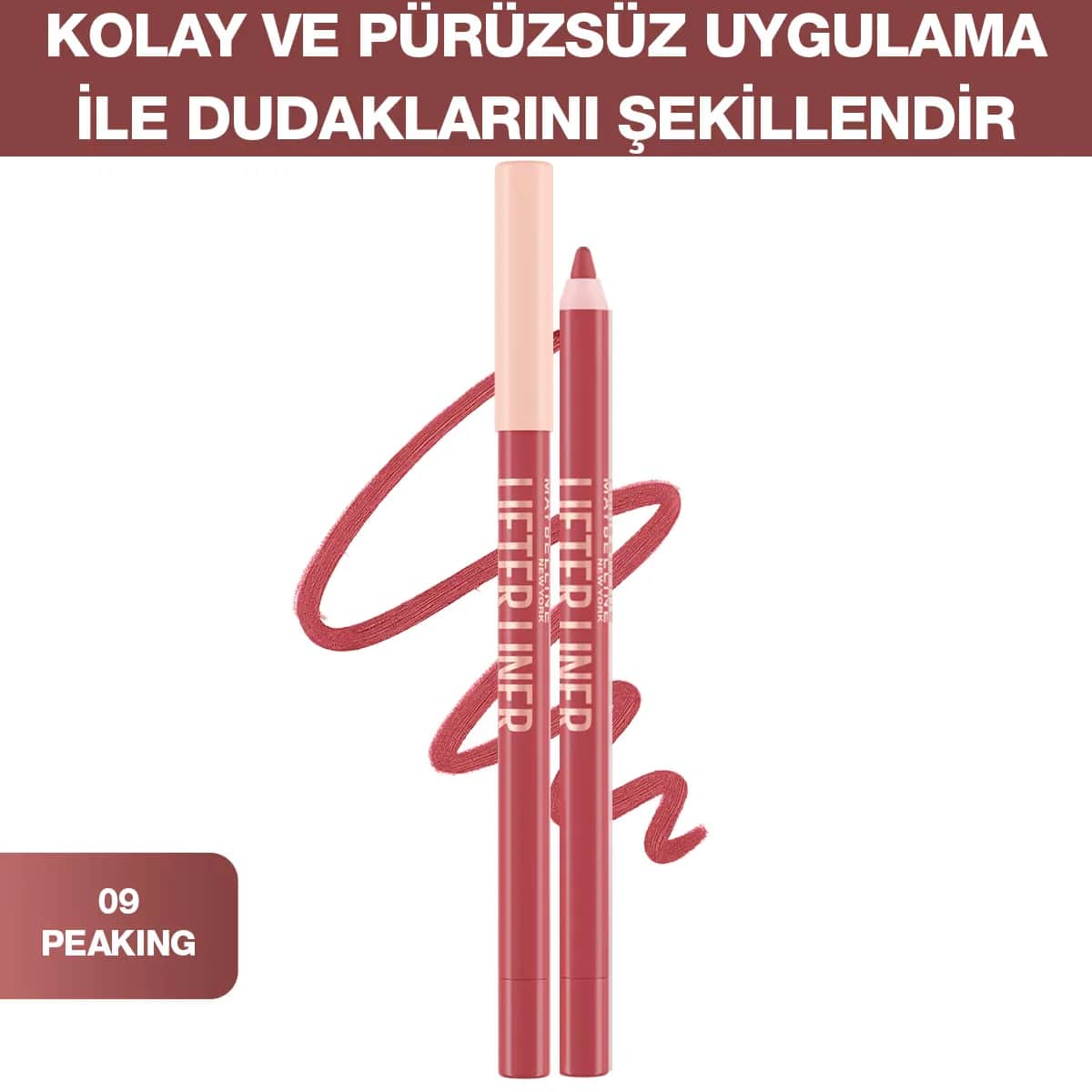 Maybelline Lifter Liner 09 Peaking - Langanhaltender Lippenstift
