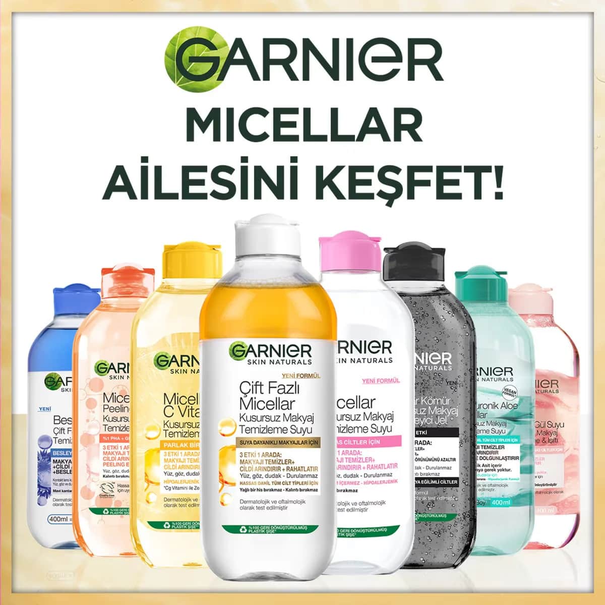Garnier Dual-Phase Mizellen-Make-up-Entferner Wasser 400ml