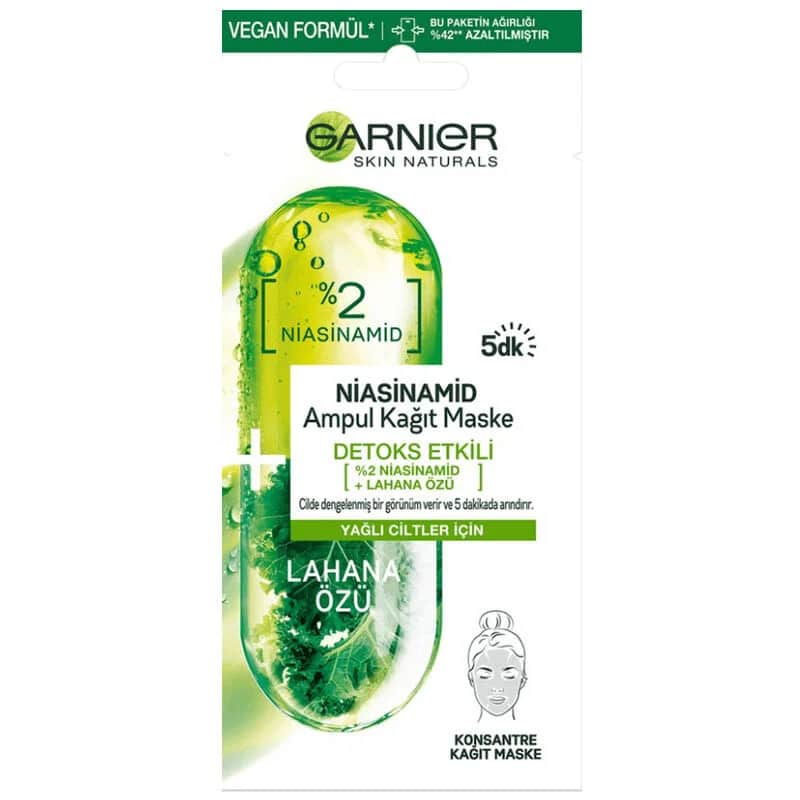 Garnier Niacinamid Detox Ampullen Tuchmaske 15g