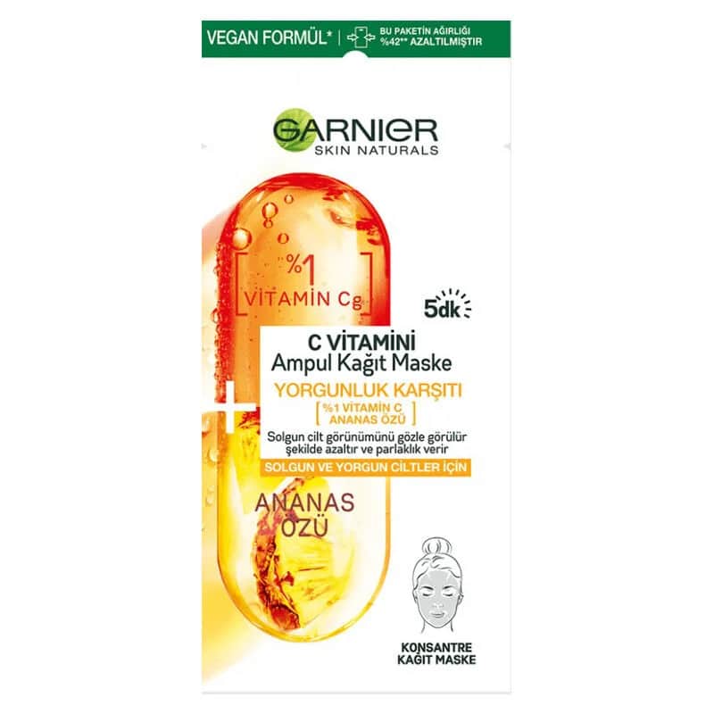 Garnier Vitamin C Ampullen-Papiermaske - Aufhellend 15g