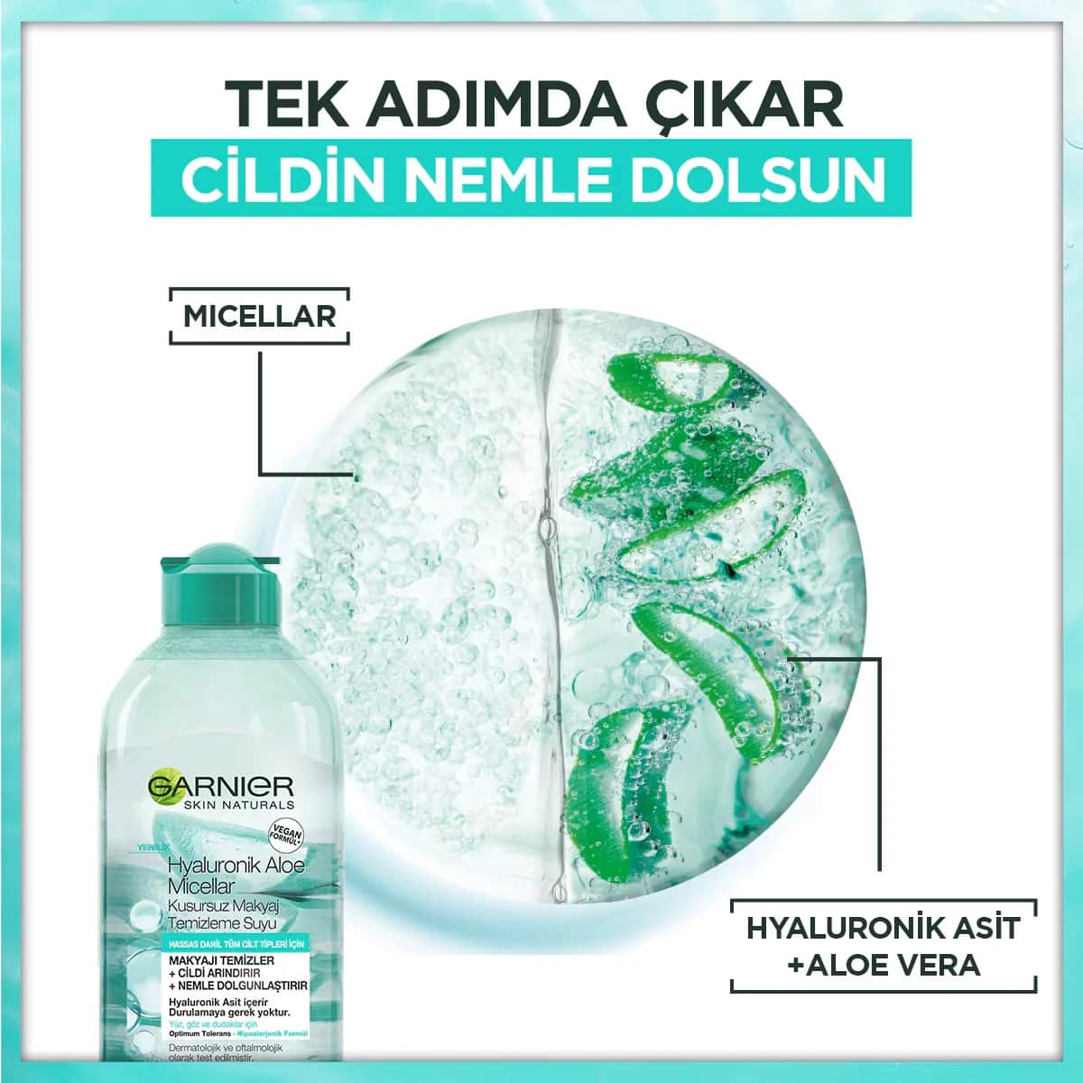 Garnier Hyaluron Aloe Mizellenwasser 400ml Make-up Entferner