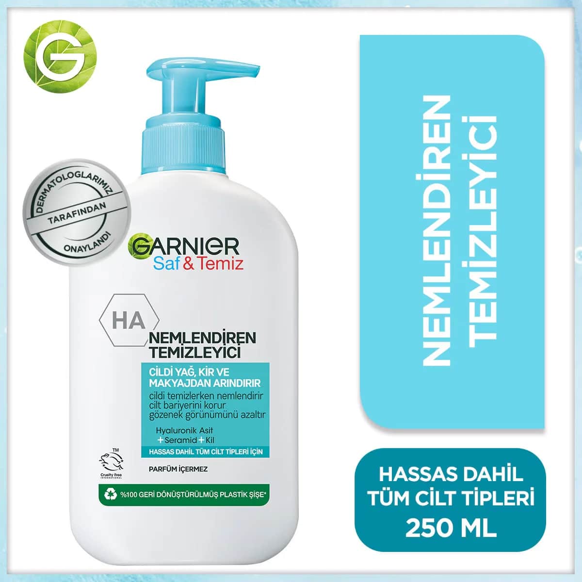 Garnier Pure &amp; Clean Feuchtigkeitsspendender Reiniger 250ml