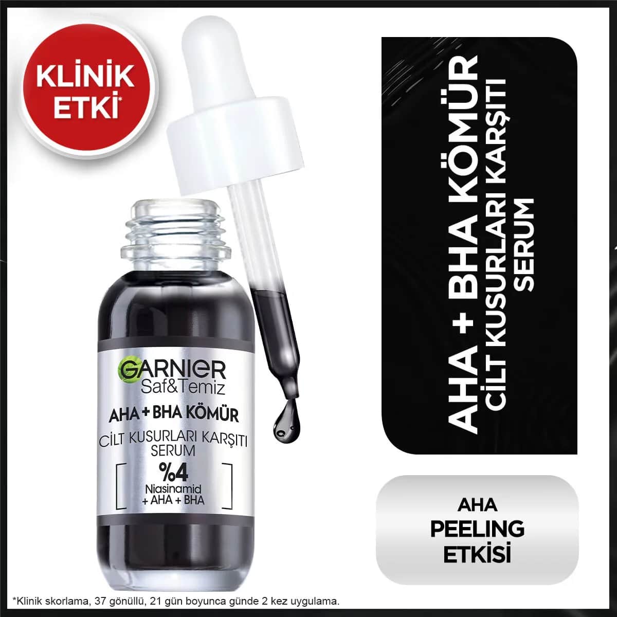 Garnier Aktivkohle AHA+BHA Anti-Aging Serum für Hautunreinheiten 30ml