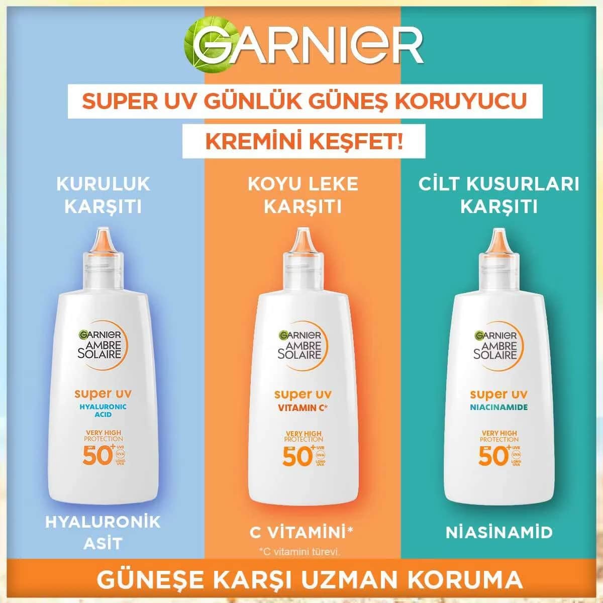 Garnier Ambre Solaire SPF50+ Vitamin C Dunkle Flecken Fluid 40ML