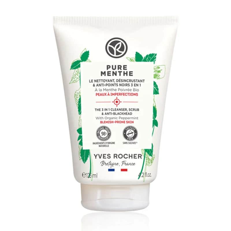 Yves Rocher Reines Minze Peeling Gesichtswaschgel 125ml