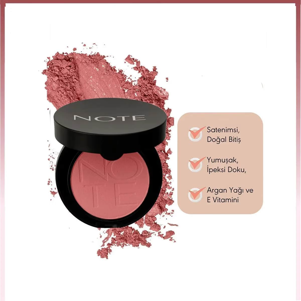 Note Blush Luminous Silk Kompakt - Hydratisierende Matte Farbe