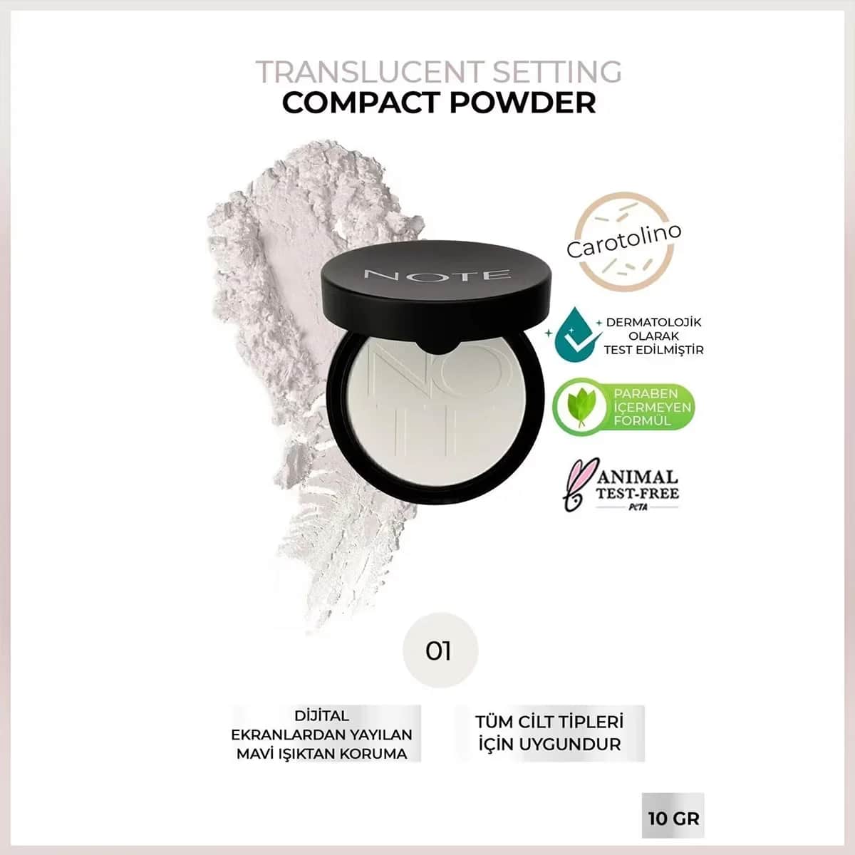 Translucentes Fixierpuder - Mattes Finish &amp; Blaulichtschutz von Note