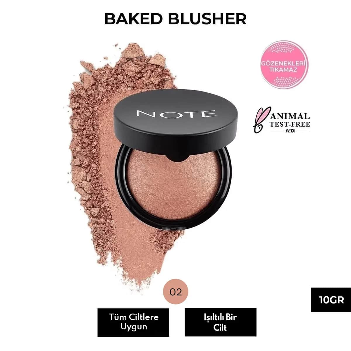 Note Backed Shimmer Blush mit Macadamiaöl - 1 Stück