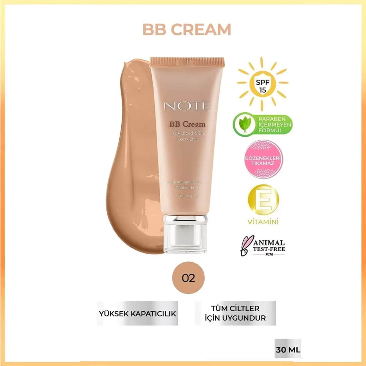Note BB Cream Advanced Skin Corrector 02 - Makellose Deckkraft
