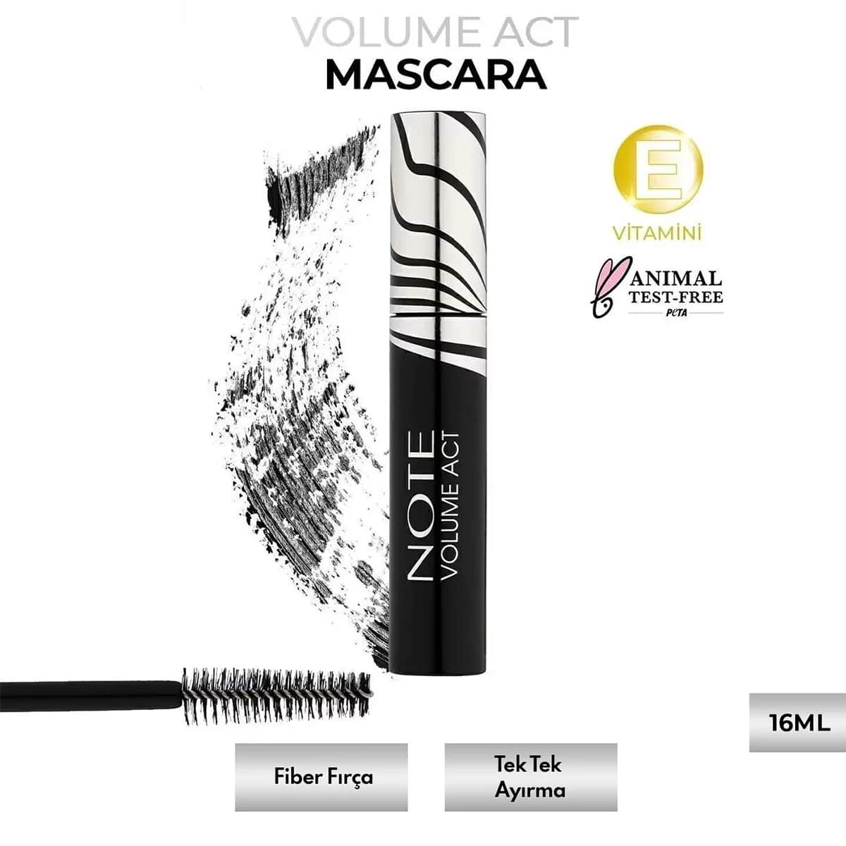 Volume Act Black Mascara - Dramatisches Volumen &amp; Länge, empfindliche Augen
