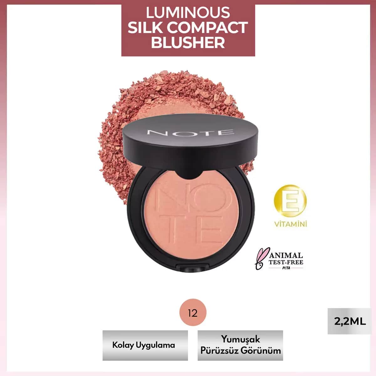 Note Luminous Silk Blush mit Arganöl - Natürlicher Glow