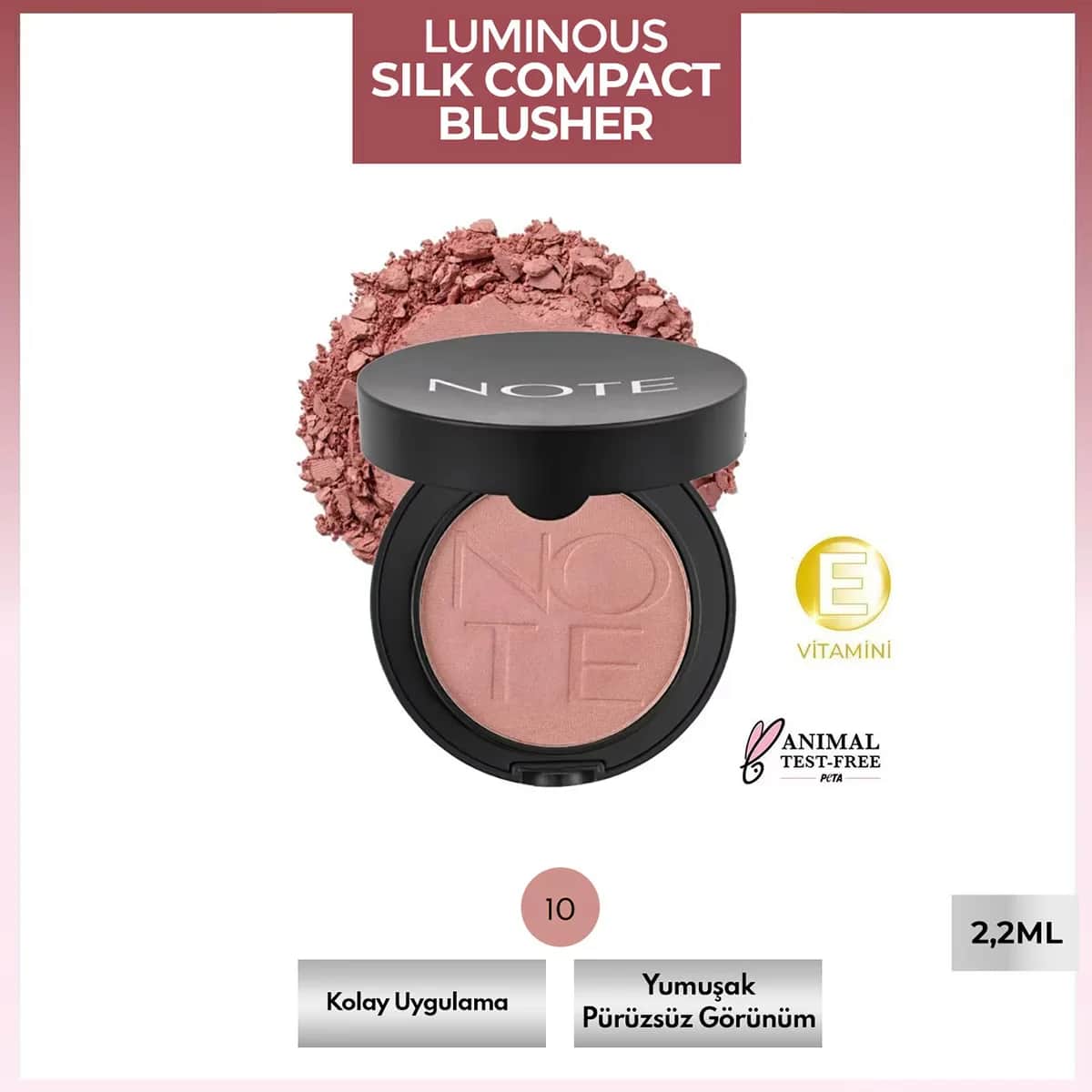 Note Luminous Silk Blush mit Arganöl - Natürlicher Glow