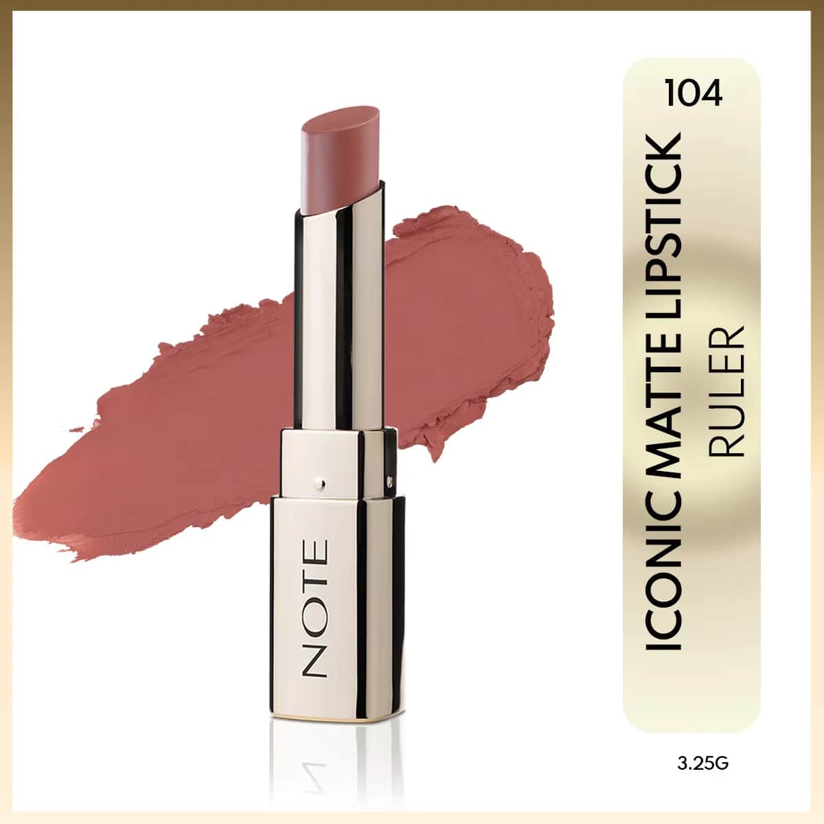 Note Iconic Matte Lippenstift 104 - Sophisticated Pink, Feuchtigkeitsspendend