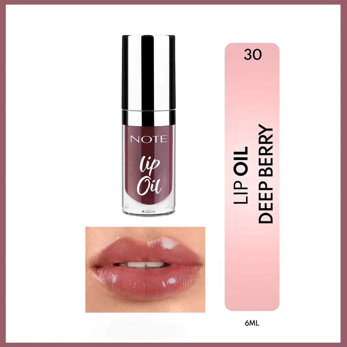 Note Lippenöl 30 Deep Berry - Feuchtigkeitsspendender Glanz