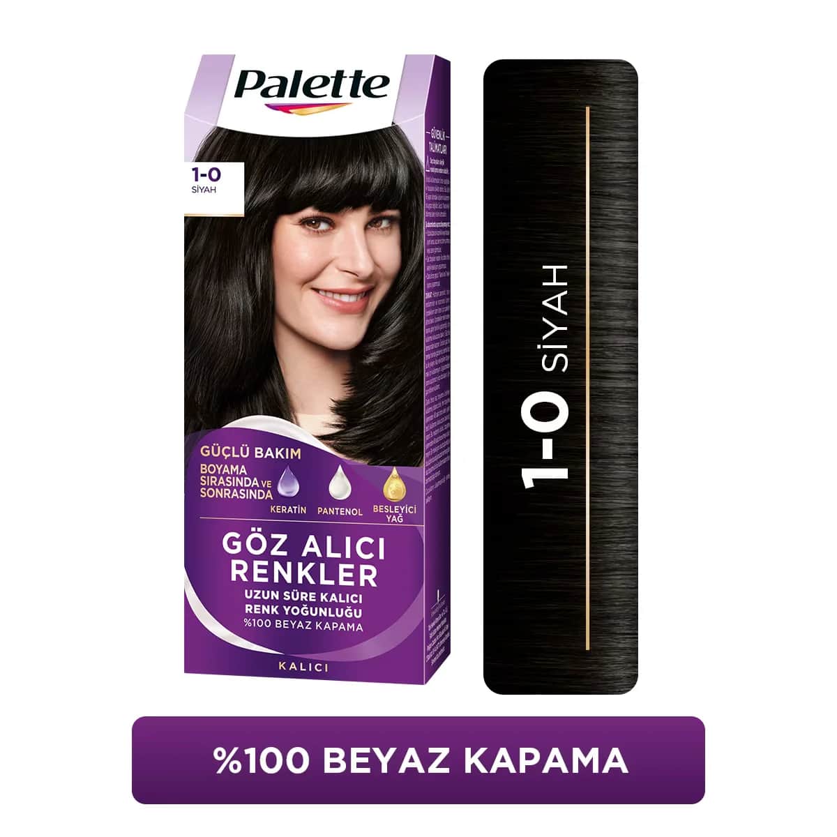 Haarfärbe-Palette 1-0 Schwarz von Eye-Catching