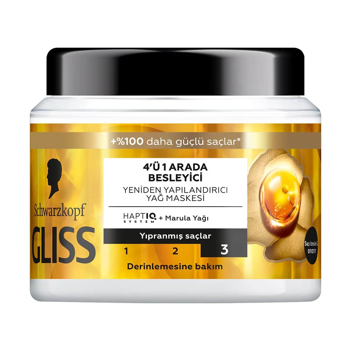 Gliss Öl Nutritive 4-in-1 Reparaturmaske mit Marulaöl 400ml