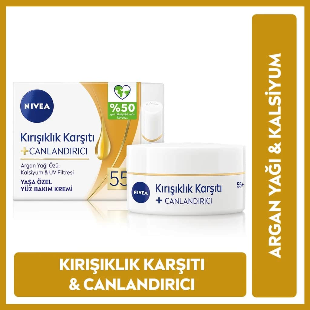 Nivea 55+ Anti-Falten Gesichtscreme - Jugendliche Haut 50ml