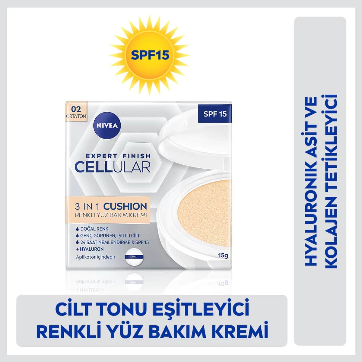Nivea Cellular Expert 3in1 Tönende Gesichtscreme SPF15 15ml