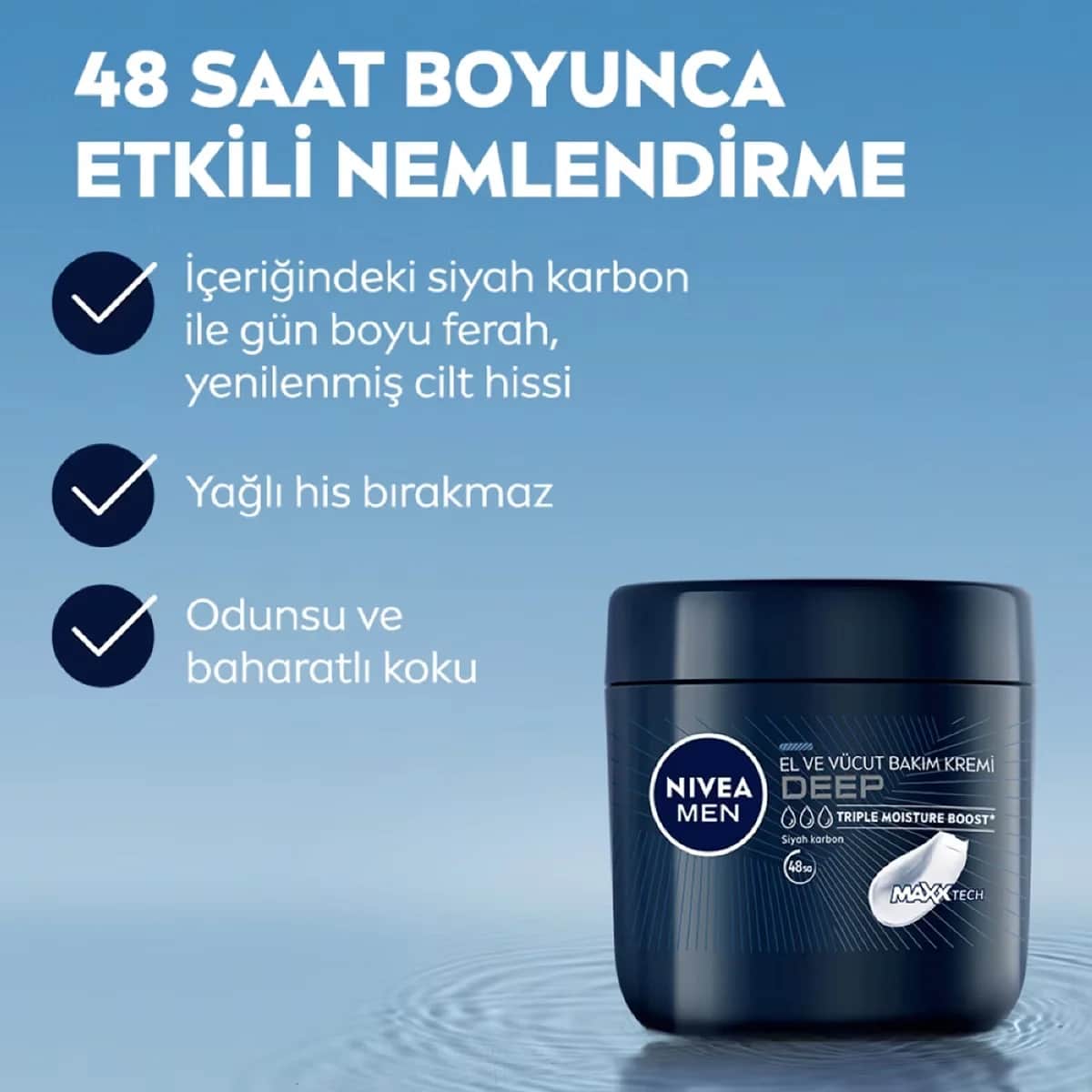 Nivea Men Tiefenfeuchtigkeit Hand- und Körpercreme 400ml
