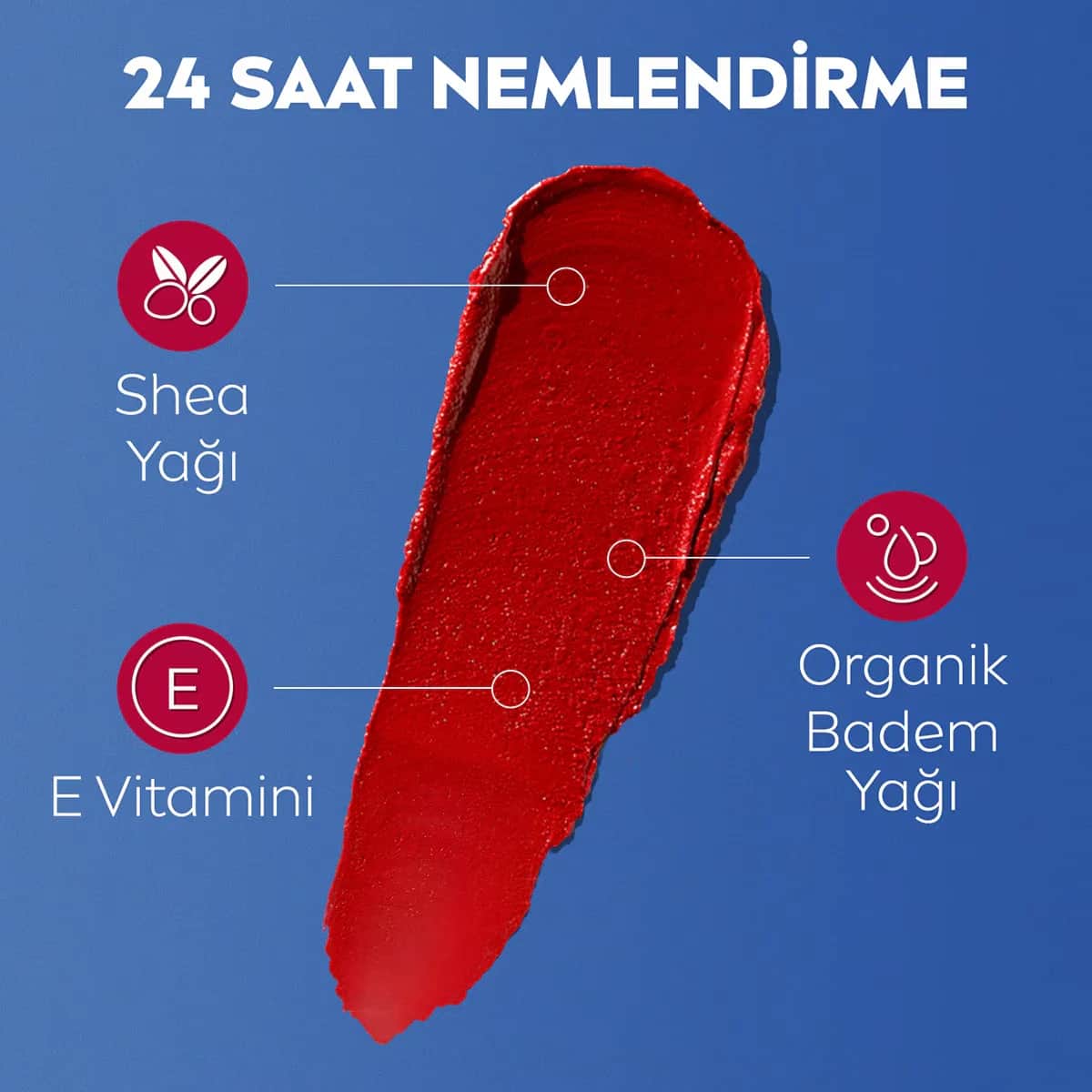 Nivea Pflegender Schönheit Roter Lippen- und Wangenbalsam SPF30 - 4,8g