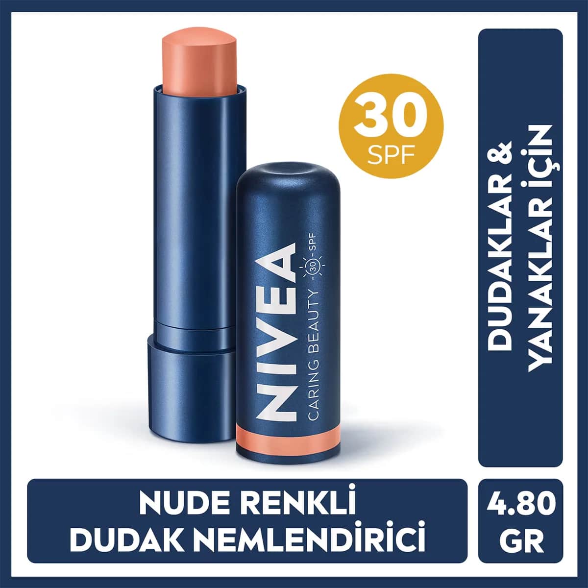 Nivea Pflegende Schönheit Nude Lippenpflegecreme SPF30 - 4,8g