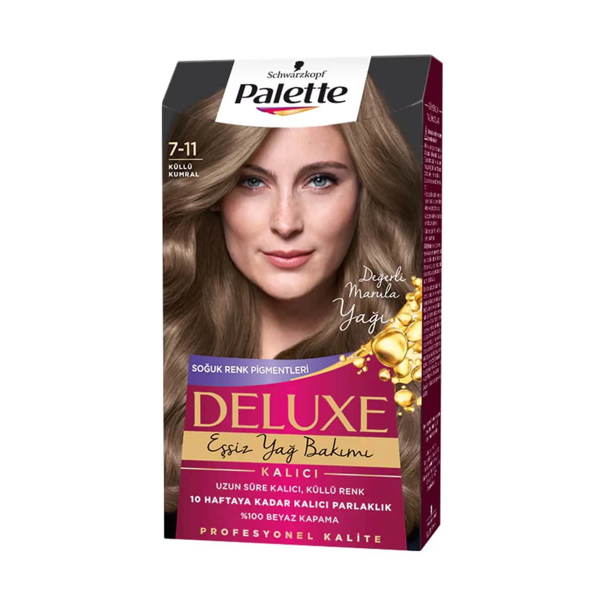 Palette Deluxe 7-11 Aschblond Haarfarbe mit Glanz und Pflege
