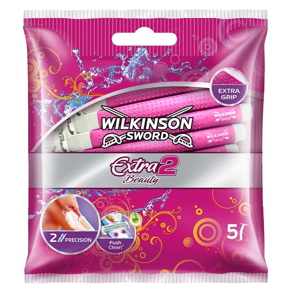Wilkinson Extra 2 Einweg-Rasierklingen mit Aloe Vera, 5er Pack