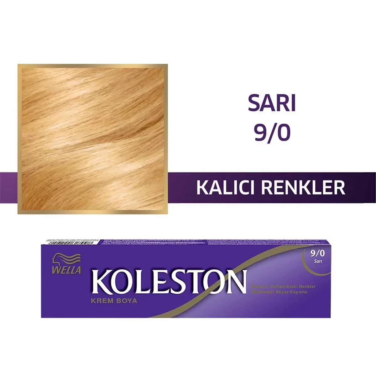Wella Koleston 9/0 Gelbe Haarfarbe - Langanhaltender Glanz, 50ml