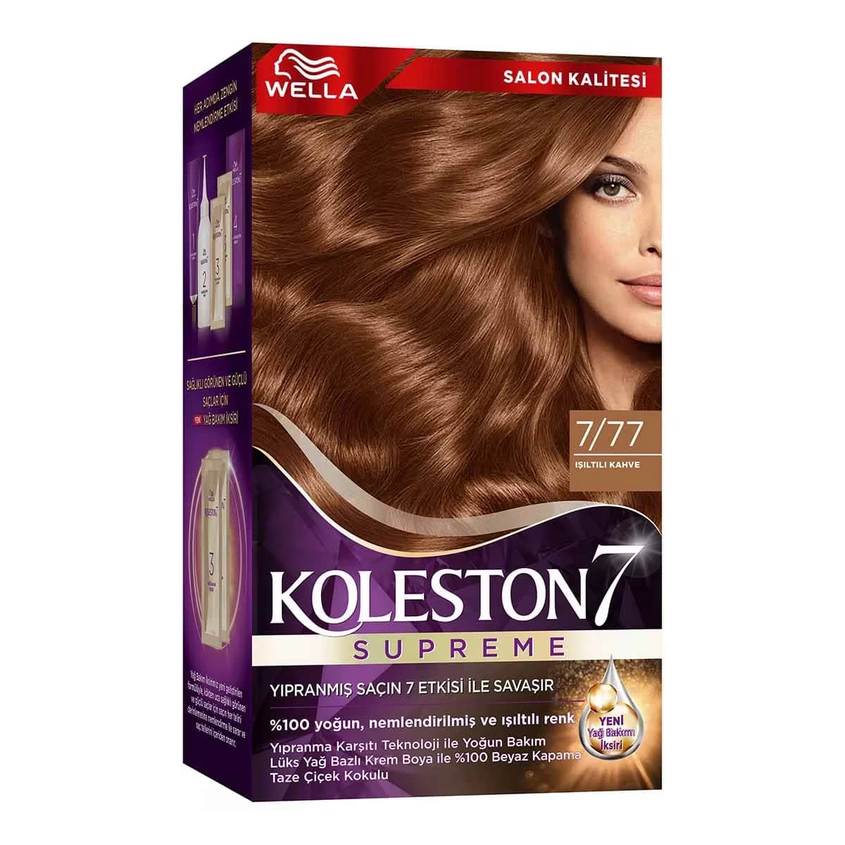 Wella Koleston Supreme 7/77 Schimmerndes Braun Haarfärbeset