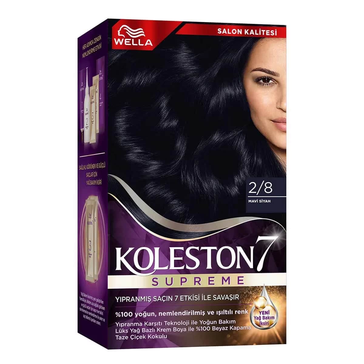 Wella Koleston Supreme 2/8 Blau Schwarz Haarfärbeset